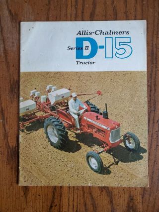 Vintage Allis Chalmers D15 Series Ii Tractor Brochure Agco Wd D21 D19 C
