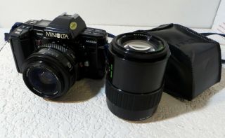 Vtg Minolta Maxxum 7000 Camera W/af70 - 210 Lens And Af Zoom Lens (35 - 70mm) : Parts