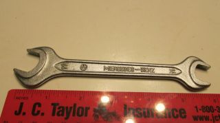 Vintage 1970 ' s Mercedes - Benz Heyco DIN895 open end wrench Germany 17mm x 14mm 2