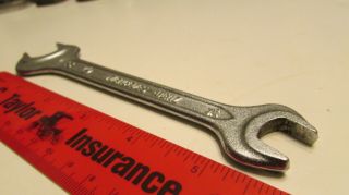 Vintage 1970 ' s Mercedes - Benz Heyco DIN895 open end wrench Germany 17mm x 14mm 3