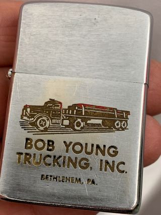 1963 Zippo Lighter - Bob Young Trucking - Bethlehem,  Pa - Truck Graphics 3