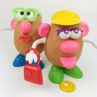 Vintage 1985 Mr & Mrs Potato Head Set Of 2 With Accessories 80s Toy
