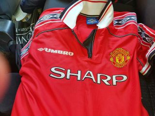 Vintage Humbro David Beckham Manchester United Jersey Xl 1996