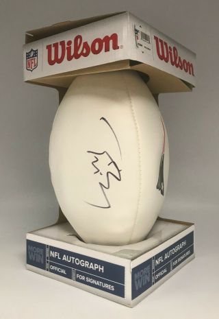 Tom Brady Signed Full Size Patriots Logo Duke Football Autographed Jsa Loa Auto