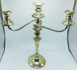 Gorham Pair Vintage Sterling Silver 3 Light Heavy Large Candelabra Candlesticks 3