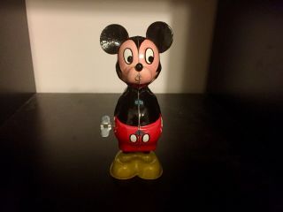 Rare 1950 Mickey Mouse Tin Linemar Antique Windup Early