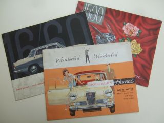Vintage Wolseley Car Brochures (x3) – Vgc & Fold Out As Posters
