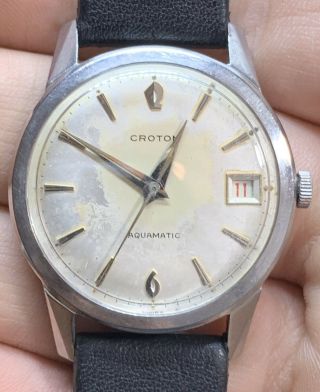 Vintage Croton Aquamatic 17 Jewel Automatic Watch Swiss