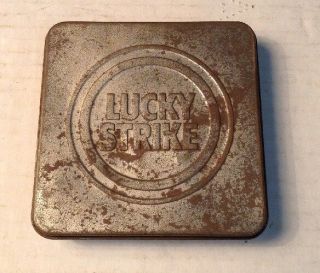Vintage Lucky Strike Cigarettes Metal Tin Box