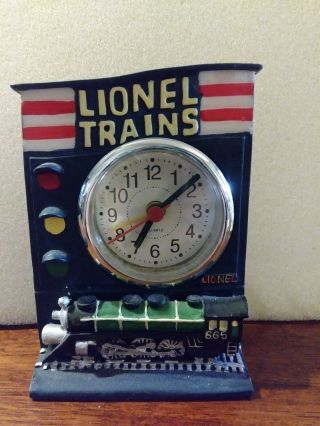 Vintage Lionel Trains Table Clock Battery Operated