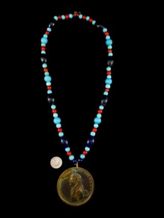Antique Trade Beads - Peace Medal