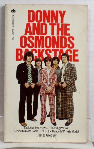 Donny And The Osmonds Backstage Curtis Book 1974 Osmond Interview