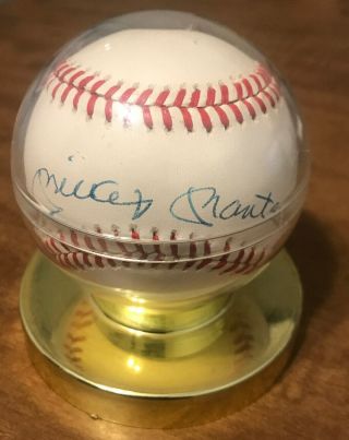 Mickey Mantle Ny York Yankees Signed Autographed Baseball