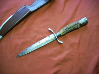 Vintage German Stag Sword Hunting Dagger Fighting Knife Solingen