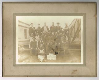 Cabinet Card Photo Railroad Los Angeles Pacific Electric Car Builders Red Line