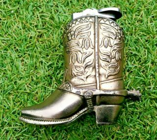 Vintage Silvertone Cowboy Boot With Spur Cigarette Lighter