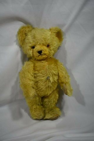 Vintage Knickerbocker Golden Mohair Jointed Teddy Bear 14 " Adorable 1940 - 1950 ?