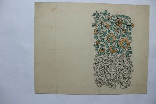 Vintage Paper Design Handmade Floral Design Wooden Printing Block Design Art