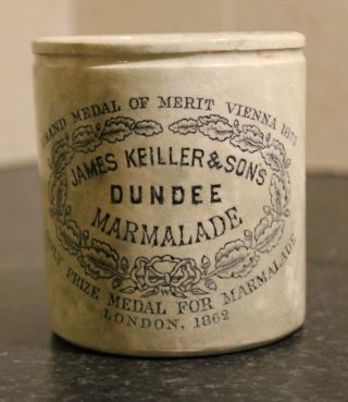 N 4 Vintage James Keiller Dundee Marmalade Stoneware Jar
