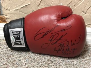 Arturo Gatti Micky Ward Dual Signed Auto Boxing Glove " Foty 2002 " Wbc Loa Rare