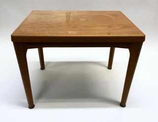 Vejle Stole Mobelfabrik Solid Teak End Table Denmark Mid - Century Modern