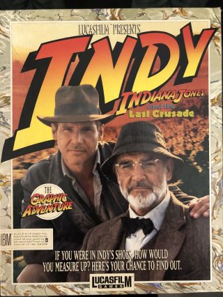 Vintage Lucasfilm Games Indiana Jones And The Last Crusade W/ Hintbook