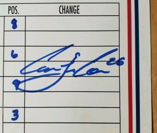 Houston Astros CARLOS CORREA Auto Signed Game Lineup Card First Pro Game 2