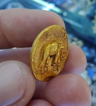 138BC,  collectible Ancient roman horse and elephant solid gold coin 2