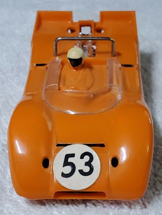 Vintage Strombecker Orange 53 Mclaren Racer 1/32 Scale Slot Car