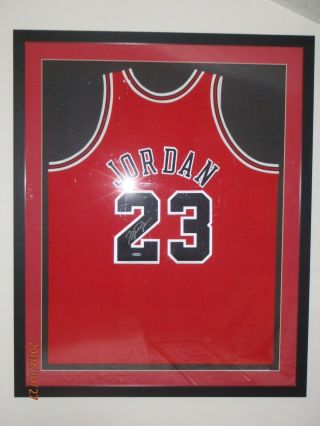 Michael Jordan Upper Deck Signed Autographed Framed Jersey