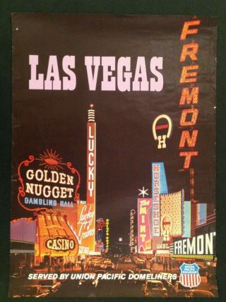 Union Pacific Railroad Las Vegas Vintage Print Poster Photo Cir.  1950