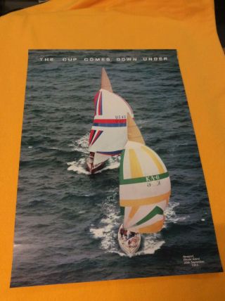 America’s Cup 1983 Vintage Poster With A Cup Calendar 1986/87
