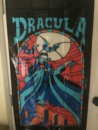 Universal Monsters Vintage Stained Glass Window Door Decoration Wolfman Dracula 3