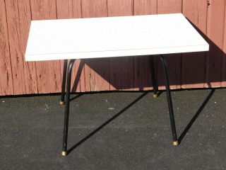 Mid Century Modern Retro Formica Table End Side Stand Vintage Child 