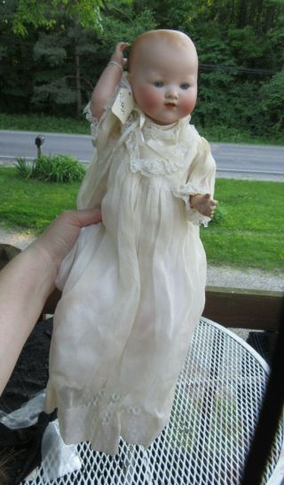Antique German Baby Doll 15 " A.  M 351 Germany 351.  /3 K Rock A Bye Infant