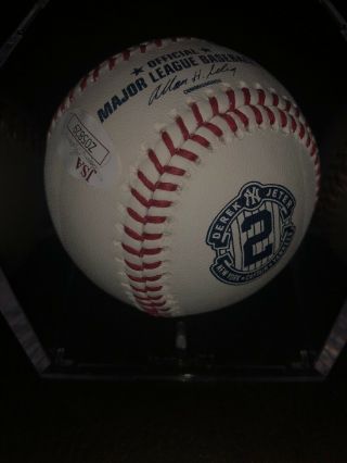 Derek Jeter Signed Retirement Logo Baseball Autographed AUTO JSA LOA 2