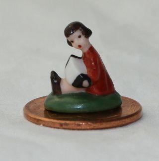 Dollhouse Miniature Artisan Tiny Figurine Hummel Girl Artisan Carol Pongracic
