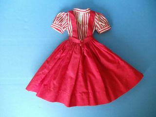 Vintage 1955 CISSY Doll Outfit Red Jumper Dress and Hat Mme Alexander 3