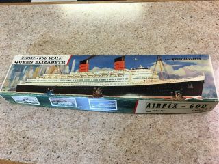 Vintage Airfix 1/600 Scale Rms Queen Elizabeth Model Ship Kit