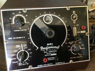 Nri Professional R.  C.  Tester,  Model 112.  Vintage Electronic Component Tester