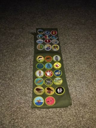 Vintage Boy Scouts BSA Merit Badge Sash 2