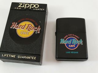 1994 Zippo Lighter Hard Rock Cafe Las Vegas Save The Planet
