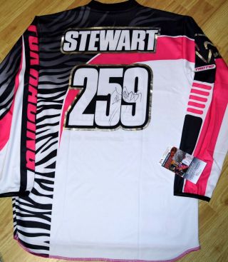 James Bubba Stewart Signed 259 Fox Jersey Pink Medium Jsa