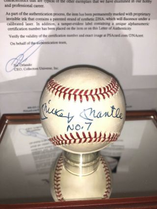 Mickey Mantle & Willie Mays Signed Baseball PSA/DNA Full Yankees/Giants HOF 2