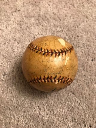 1927 Cardinals Team Signed Game Baseball With Full Page Loa