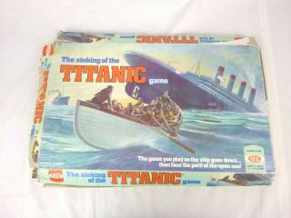 Vtg 1976 Ideal The Sinking Of The Titanic Board Game Near Complete