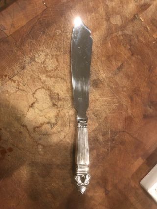 Georg Jensen Acorn Sterling Silver Handled Cake Knife Denmark