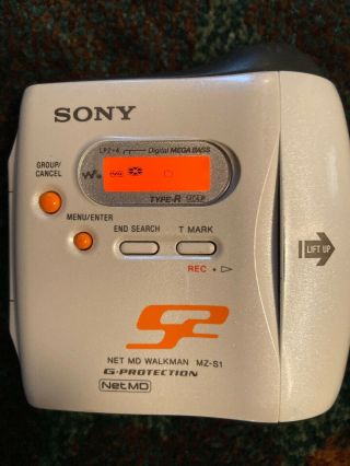 Rare Vintage Sony Net Md Sports Walkman Mz - S1 Portable Minidisc Player Recorder