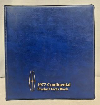 Vintage 1977 Lincoln Continental Product Facts Book