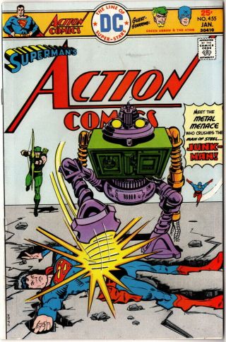 Action Comic No 455,  January 1976,  Vintage Dc Comic